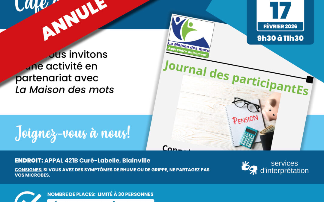 Café des mots – 17 février