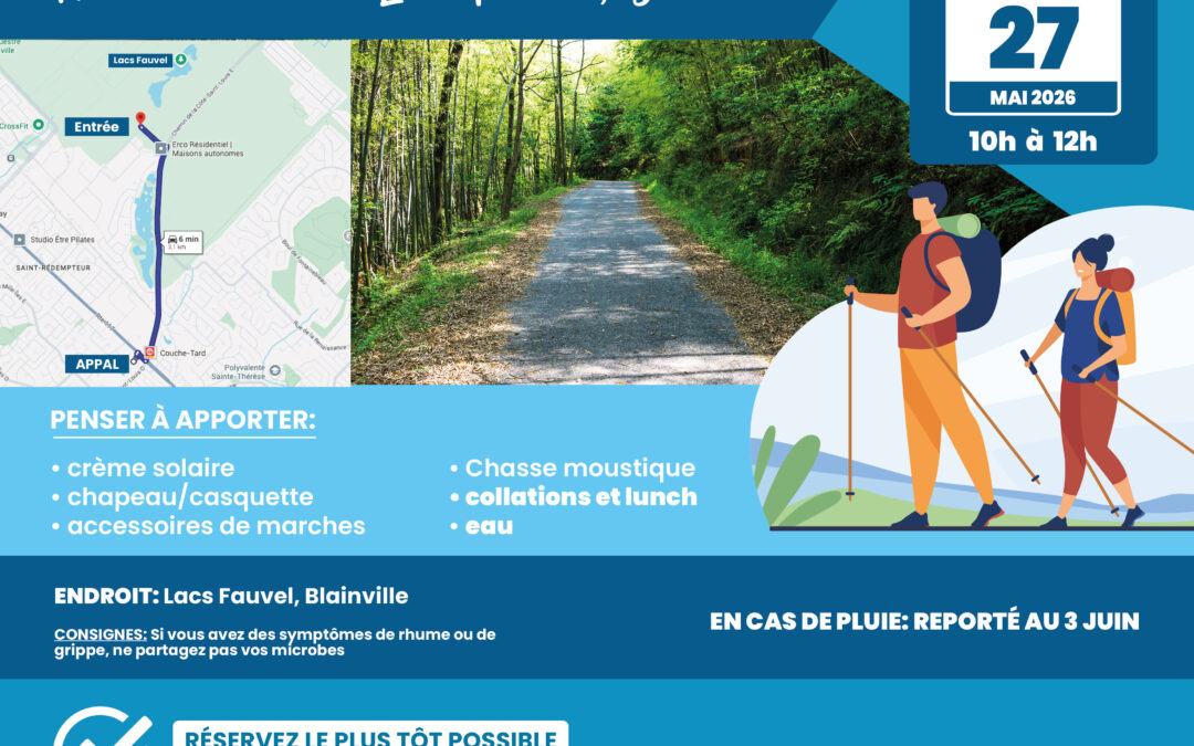 Randonnée aux Lacs Fauvel, Blainville – 27 mai 2026